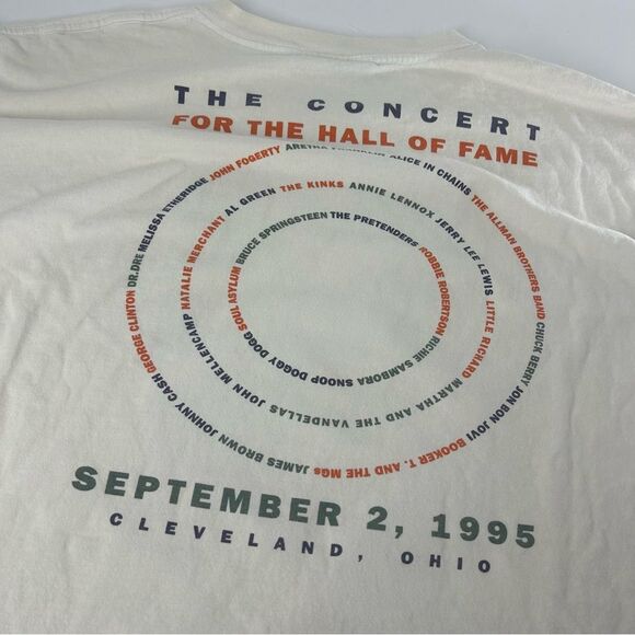 Vintage Alice In Chains Shirt Men's XXL White 90s‎ 1995 Rock And Roll HOF Musuem - Picture 5 of 11